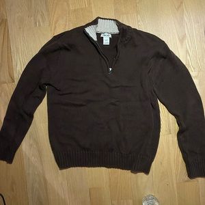 Brown Quarter-Zip Small
